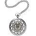 Produktbild WIDMANN Taschenuhr mit Kette Totenkopf Luxus Unisex-Erwachsene, Grau, Einheitsgröße, vd-wdm46752