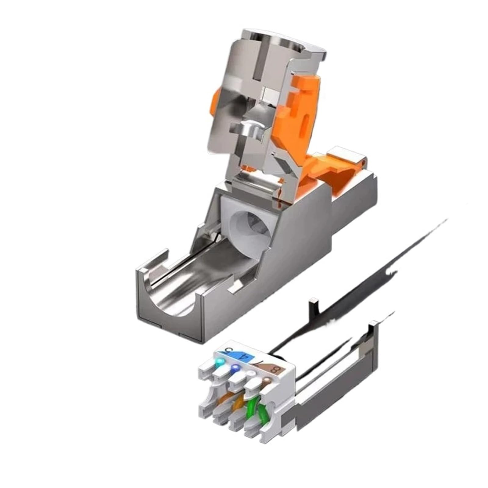 Złącza RJ45 Cat8 Cat7 Cat6A Beznarzędziowe łatwe zakończenie