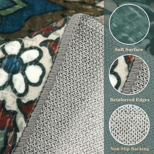 Tapete redondo boho de tigre 6 pies para sala miniatura 6