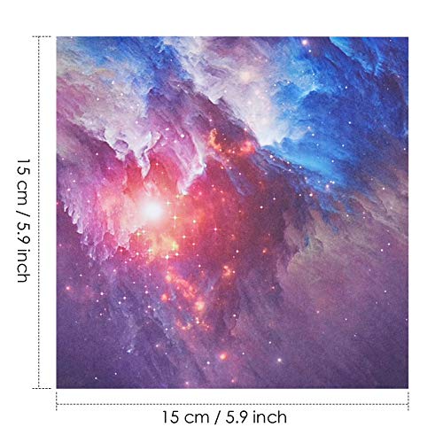 100 Sheets Double Sided Origami Paper For Kids & Grown-Ups 6X6 Inch, 12 Vibrant Designs Of Beautiful Galaxy Outer Space, Easy Folding For Scrapbook Paper Arts Crafts School #TOP2