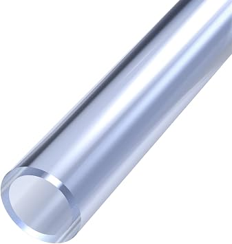 FORMUFIT PVC Pipe, 1-1/4 Size, 1.660 Actual OD Sch 40 Furniture Grade, Clear UV, 40 Long, DIY Rigid Structural Clear Tube for Crafts, Displays, Aquariums & Custom Projects P114FGP-UV-40