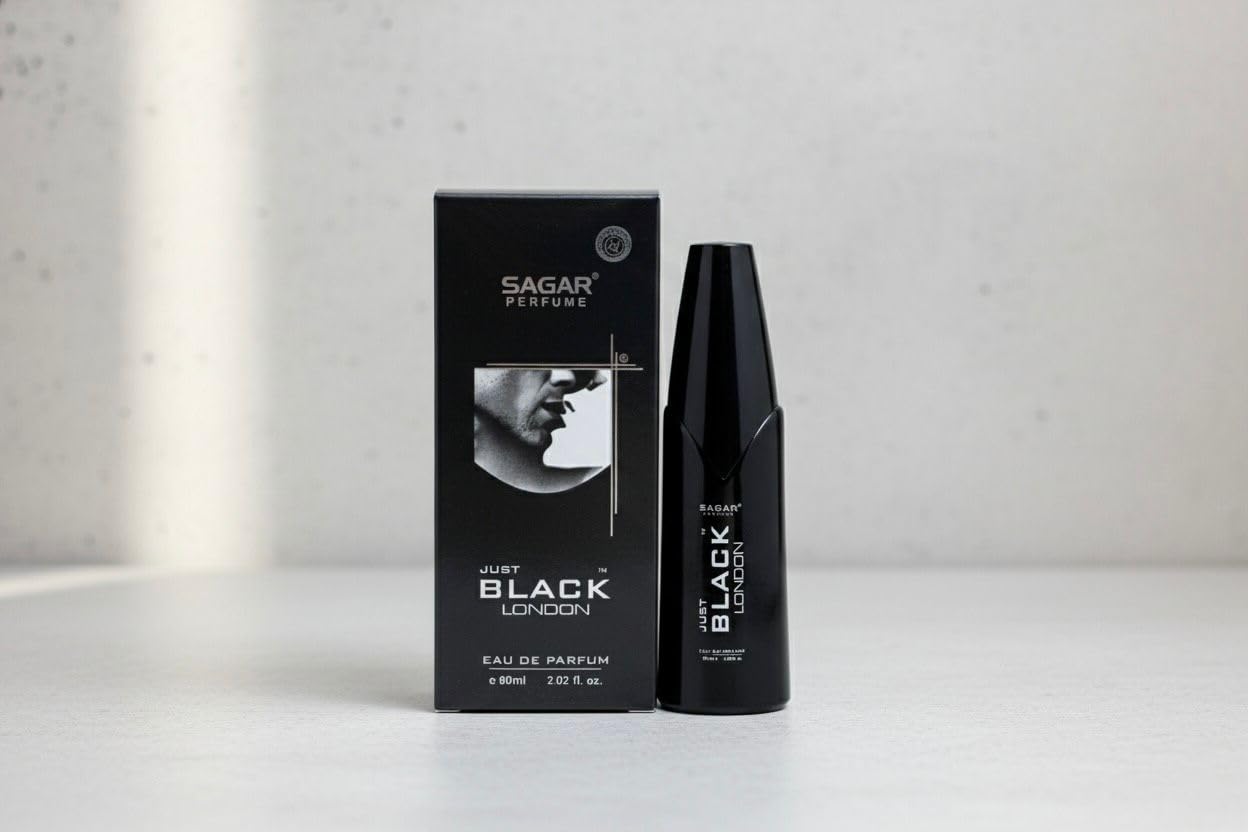 Feel The Fragnace of Sagar Just Black London Perfume 60ML-image-38