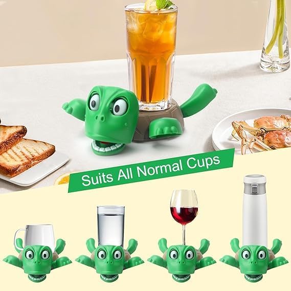 Image of Turtle Cup Holder Coaster, 3D Funny Expression Turtle Coasters, Turtle Cup Holder, Coaster for Tea, Coffee and Wine Glasses, Home Decor and Kitchen Accessories (Green) (1)