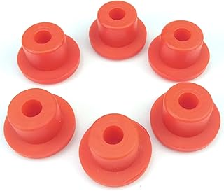 XLBH Piezas de Hardware 2PCS 1 5mm-48.5mm Rojo/Azul/Gris/Verde/Amarillo Acero de Goma de Silicona Caps Plug T Type Blating Fin Caps Sello Tapper Tapper Pase de Calidad (Color : Red, Size : 16mm)