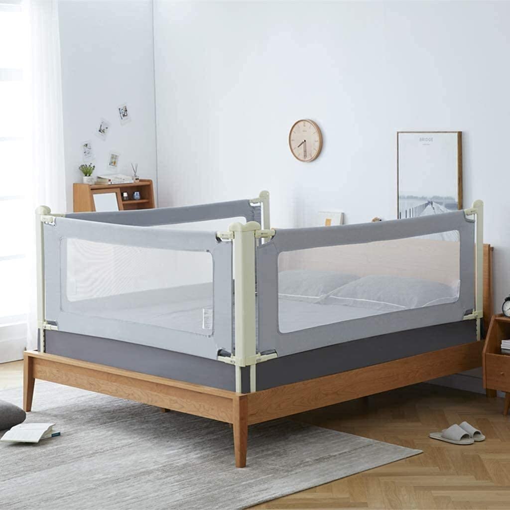 Baby Playpen Baby Guard Rieles de Asistencia de Seguridad Doble botón Levantamiento Vertical Cama Barandilla Valla de Cuna Protección Infantil Anticaída Bafle de Cama Elevación Ant