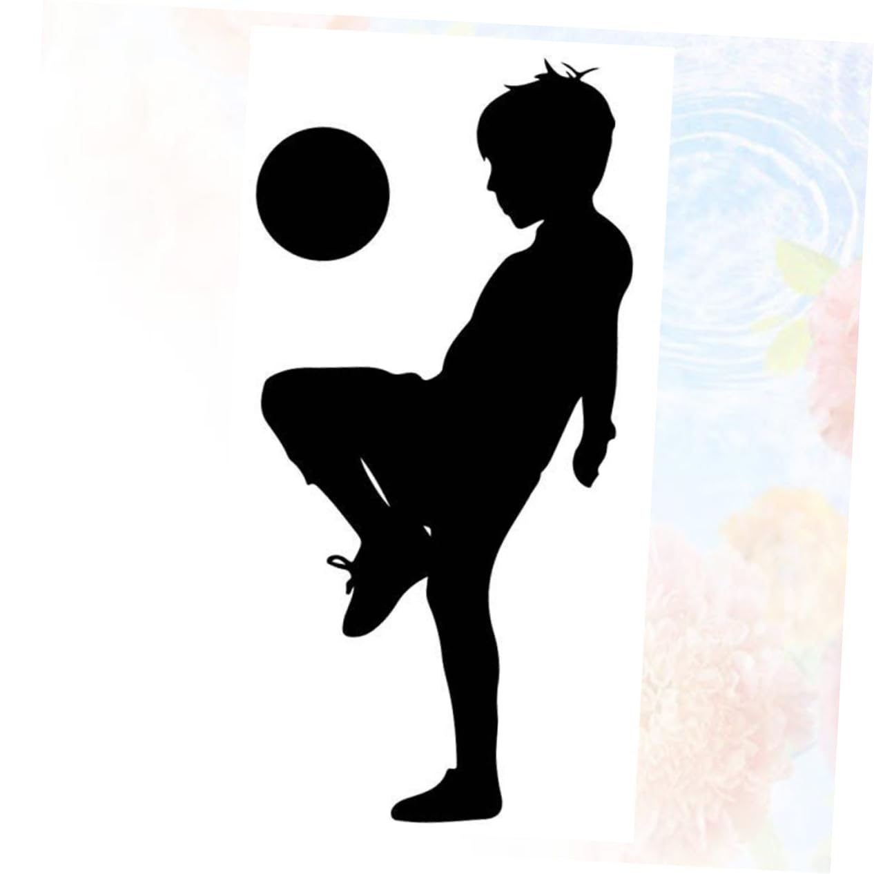 Angoily 3 Pezzi adesivo da parete calcio adesivi di calcio camera giocare calcio per adesivi neri decorazioni sport adesivi decorativi per ragazzi adesivi murali per Nero