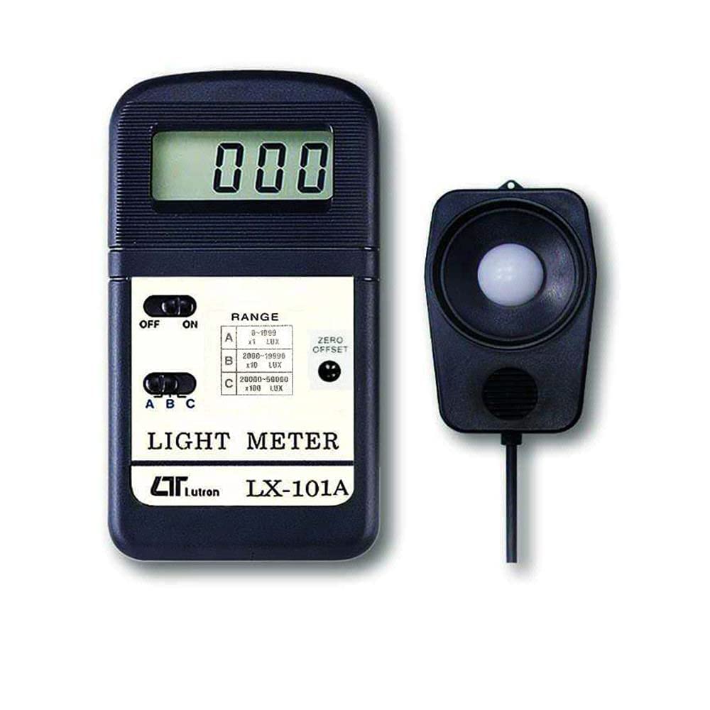 Luxmetro digitale (gamma: 50.000 Lux) per auditorium, teatri, stadi, anfiteatro, sale OT insieme al certificato di calibrazione di fabbrica Modello: Lutron LX-101A