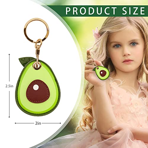 Image of Leather Keychain Case Holder Compatible with Apple AirTag, GPS Airtag Keychain Finder Tracker with Key Ring, Anti-Scratch Protective Air Tag Cover | Leather