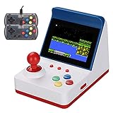 LIAWEI Retro Mini consola de juegos Arcade + asas dobles, consola de videojuegos portátil clásica de 3 pulgadas, 360 juegos clásicos, soporte de 1 a 2 jugadores, se puede conectar a la televisión
