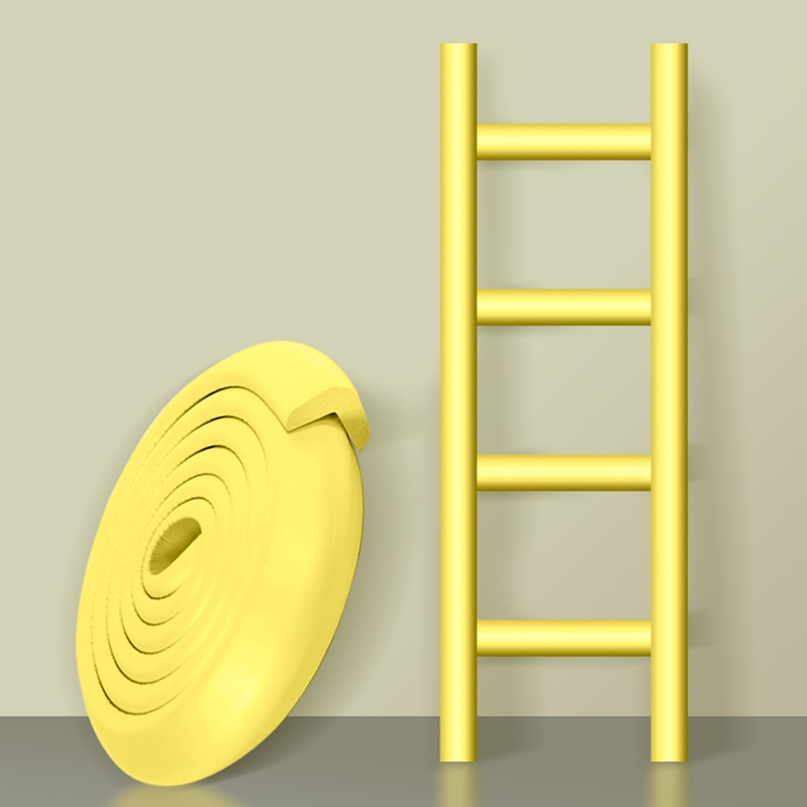 Paraspigoli Dormitorio Coperchio di sicurezza per scalette di letti a castello, Autoadesivo Protezione degli angoli dei bordi per gradini di scale Pedane di trazione, 5 10 15 20m (Color : Yellow, Si