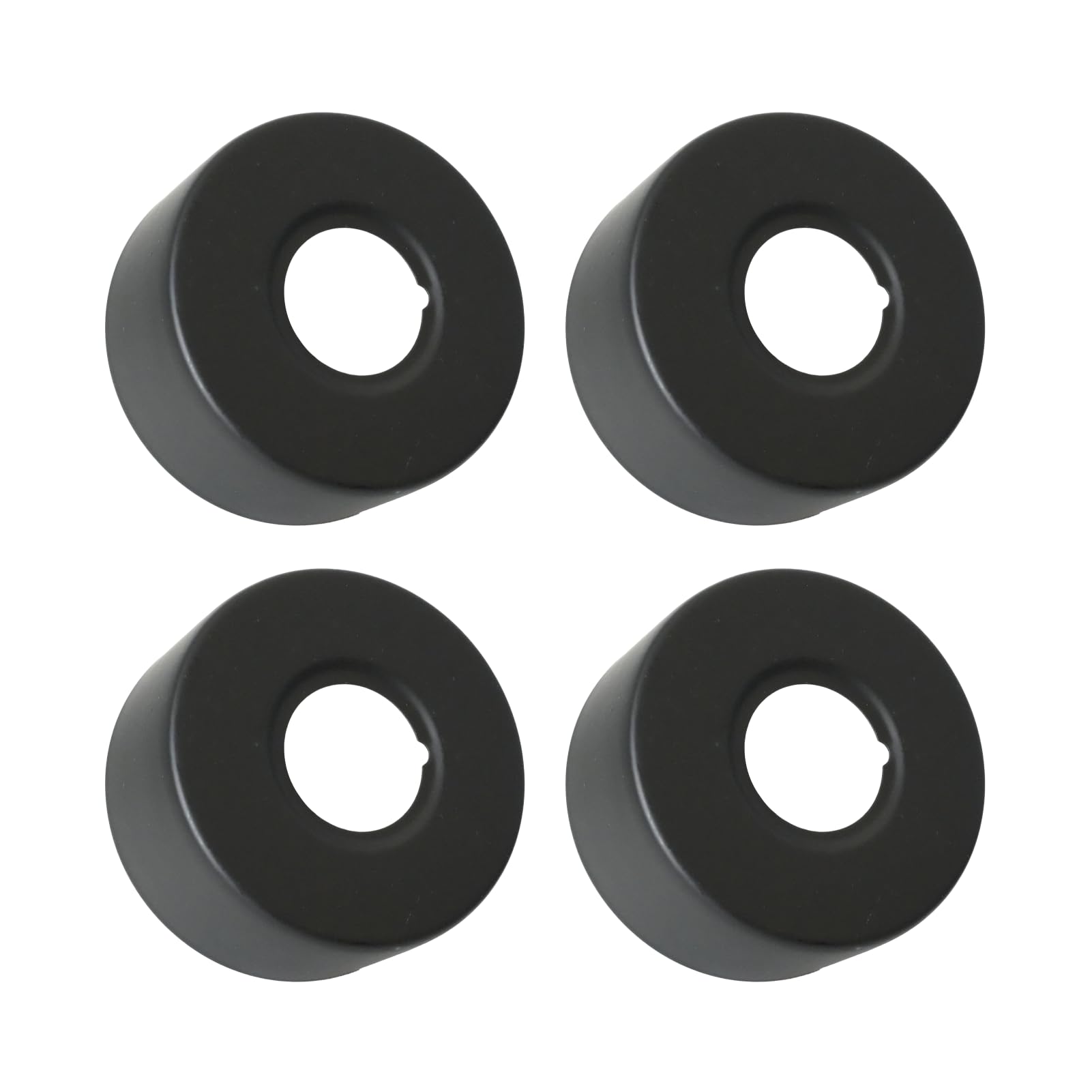 Hugwish Rosettes for Shower Fittings 3/4โ 27 mm x 66 mm x 30 mm in Height, 4 Pieces, Rosette for tap, Internal tap รธ 26 mm, Rosettes for Fittings, Shower Fitting (27mm x 66mm x 30mm Black)