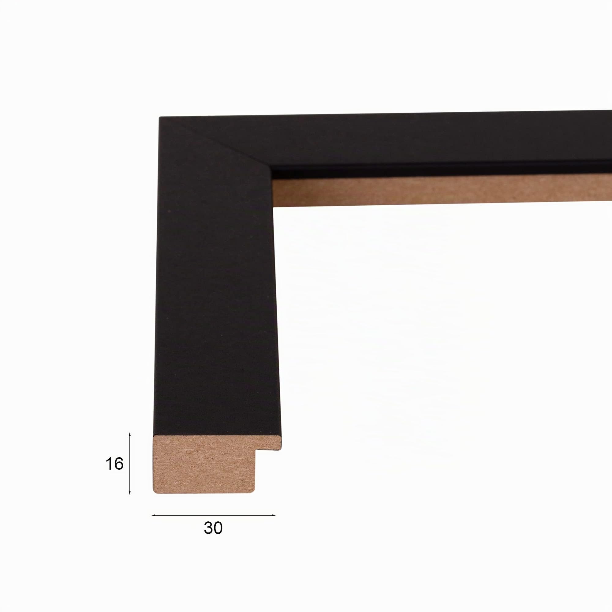Puzzlerahmen Milano für Puzzle ca. 1000-1500 Teile 80x60cm 60x80cm Schwarz (matt) mit Acrylglas