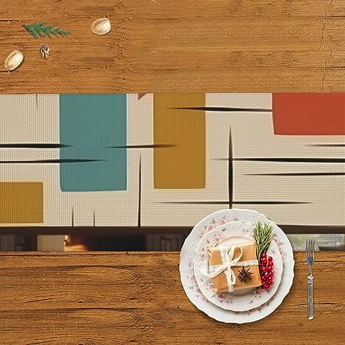 Chemin de table en lin anti-taches petite taille pour nappe moderne de table basse - 6