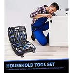 62 Piece Tools Set, General Household Tool Kit with Storage Toolbox, Basic Tool Set for Home, Garage, Apartment and Dorm - Image 7