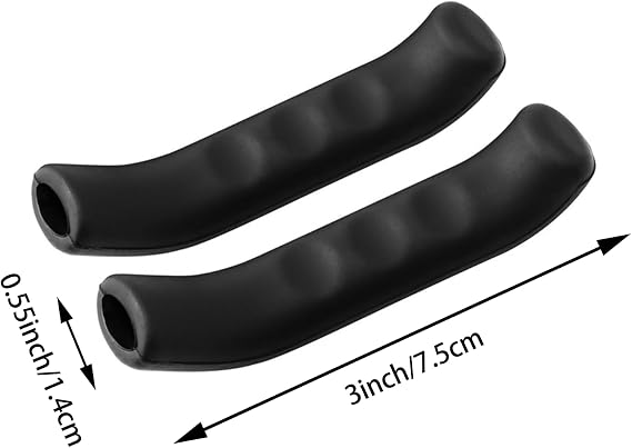 3 Pair Bicycle Brake Levers Sleeve Silicone Gel Anti Slip Brake Handle Protection Cover, Silicone Sleeve Universal Brake Protection Handle Cover for Bicycle, Cycling, Road/Mountain Bikes (Black)