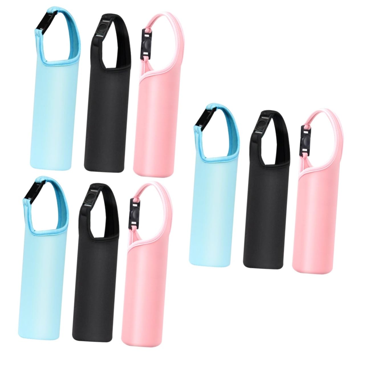 Happyyami Custodia Termica per Bottiglia Automatico Adesivi Cuore di Pesca Copertura Lucida Dell'orologio Astuccio Cucire Strass Portatori Trasportatore d'Acqua Portabevande Kit