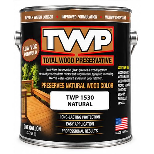 TWP 1530 Natural Low VOC Wood Preservation Stain, 1 Gallon