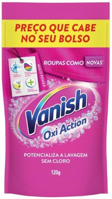 Tira Manchas em Pó Vanish Multi Power Oxi Action 120g para roupas coloridas Menor preço em Tira Manchas em Pó Vanish Multi Power Oxi Action 120g para roupas coloridas