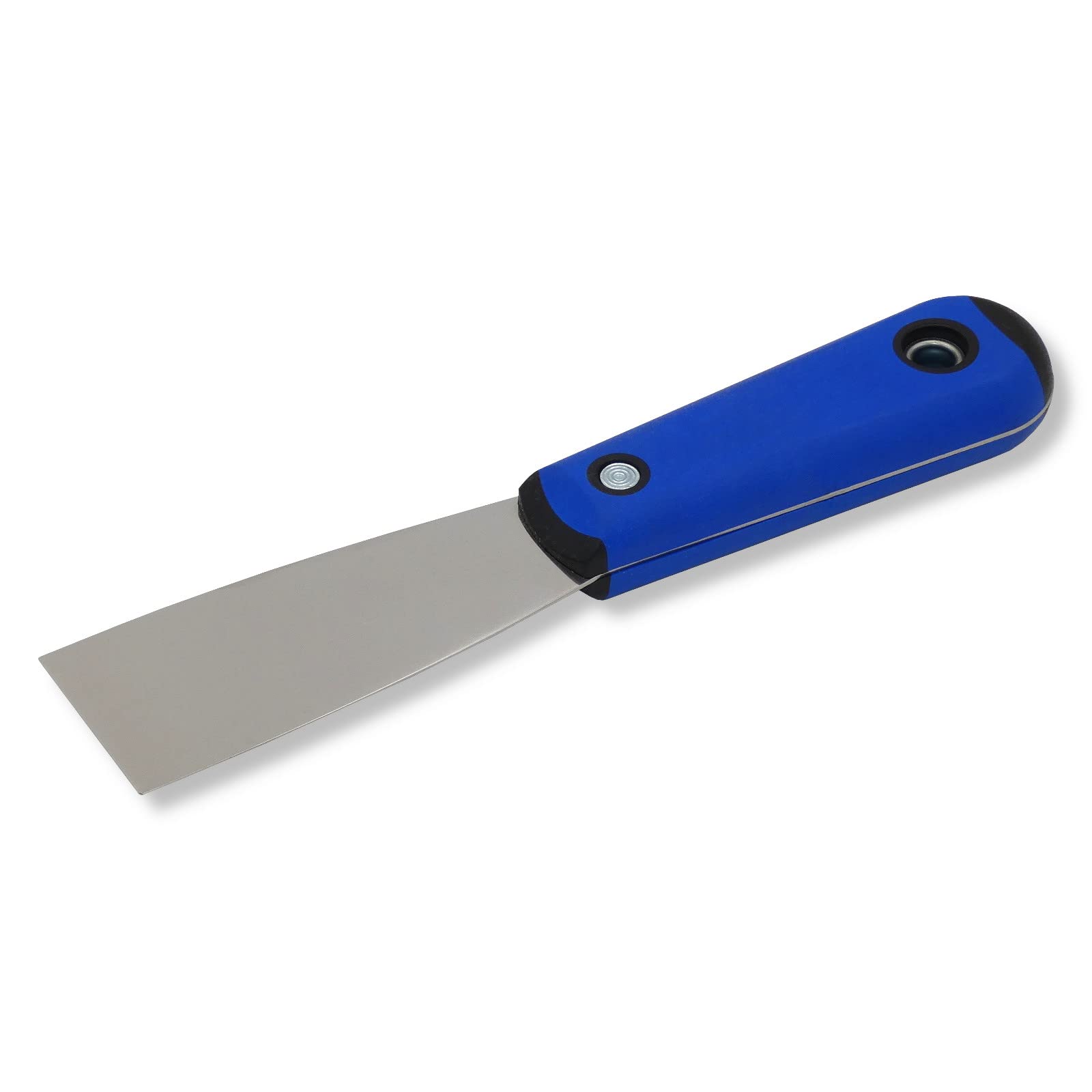 DEWEPRO Spachtelset 7-teilig 25–150 mm – Poliertes Edelstahlblatt 0,7 mm – Handspachtel mit 2K-Griff – Breitspachtel für Glätten, Entfernen und Gipsarbeiten