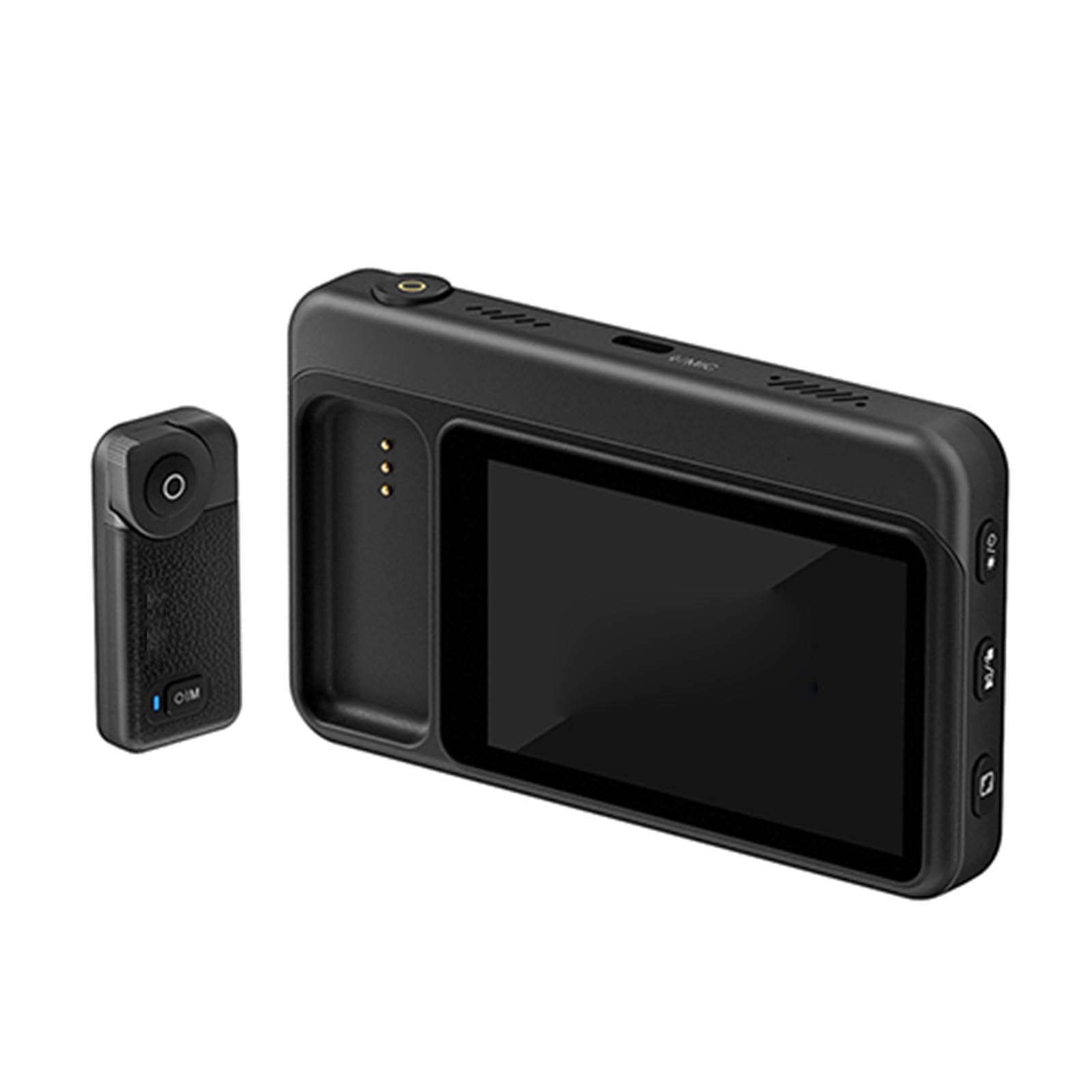 Fockety Monitor Magnetico da 3,1 Pollici, Schermo Wireless con (BLACK) | Monitor della fotocamera posteriore con telecomando Bluetooth, anteprima 4K per Vlog in streaming live