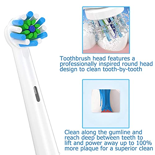 Replacement Toothbrush Heads For Braun Oral B, Compatible With Oral-B 7000/Pro 1000/9600/ 5000/3000/8000/Genius And Smart Electric Toothbrush, 16 Pcs #TOP3