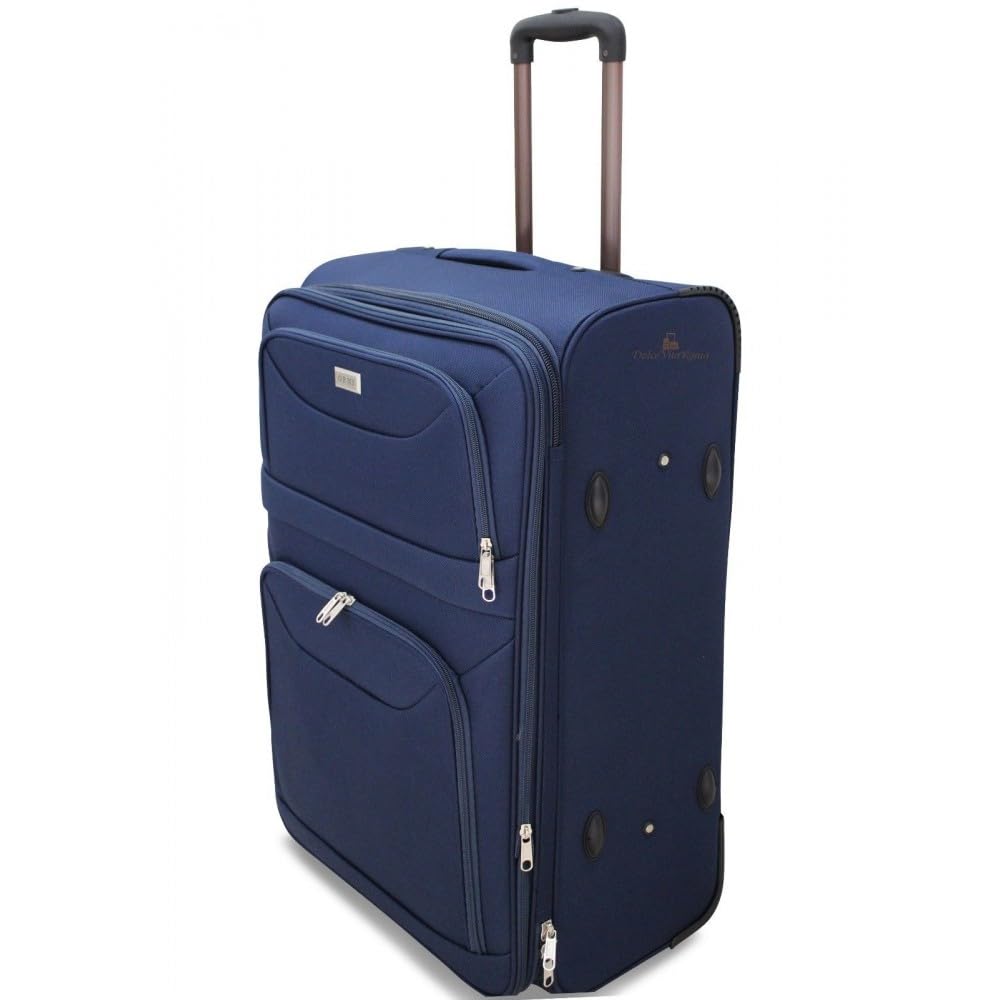 Valigia ORMI bagaglio a mano da cabina piccola M 55x35x20 media L 64x41x27 grande XL 72x46x30 espandibile resistente con 2 ruote (M (55x35x20), Blu)