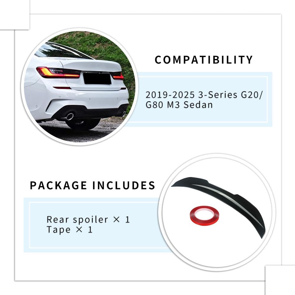 Amazon.com: XPHAZZ G20 Rear Spoiler Fits for BMW 2019-2026 3
