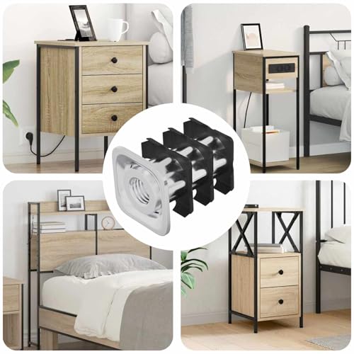 Solivagant Inserto de Tubo roscado 1818 pcs Negro y Plata,Negro,18.2kg