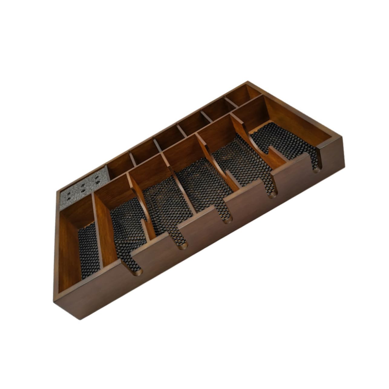 Healeved Boîte à Outils de Barbier en Bois Grosse Capacité, Design à Grille Rationnelle, Finition Soignée, Performance Robuste pour Salon de Coiffure Professionnel