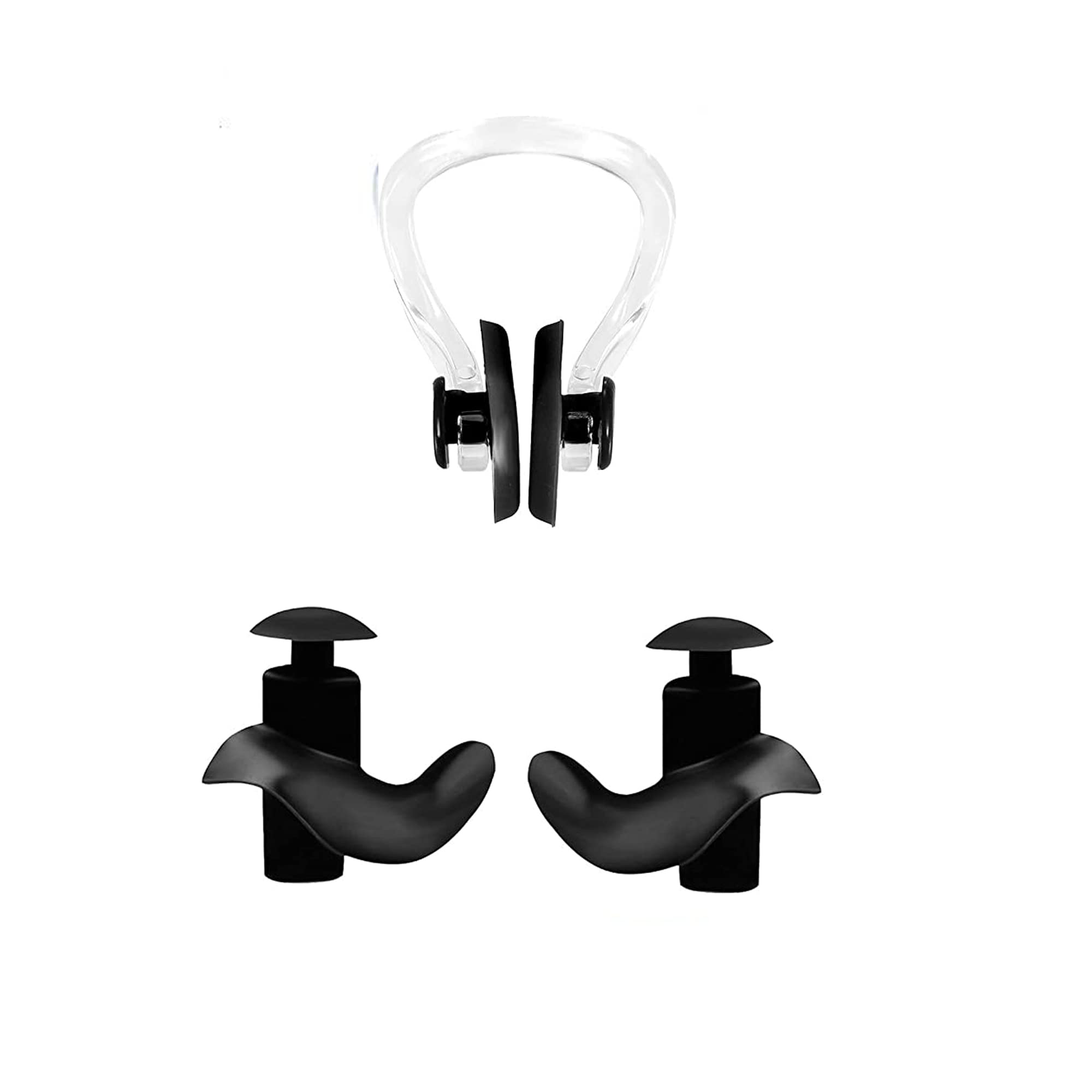 Swimming Kit Nose and Ear Protector Water Protector Nose Clip and Ear Clip For Swimmer, Adults and Children Swimming Ear Plugs for Swimming (Black) (B0C591LH1G) Amazon Price History, Amazon Price Tracker