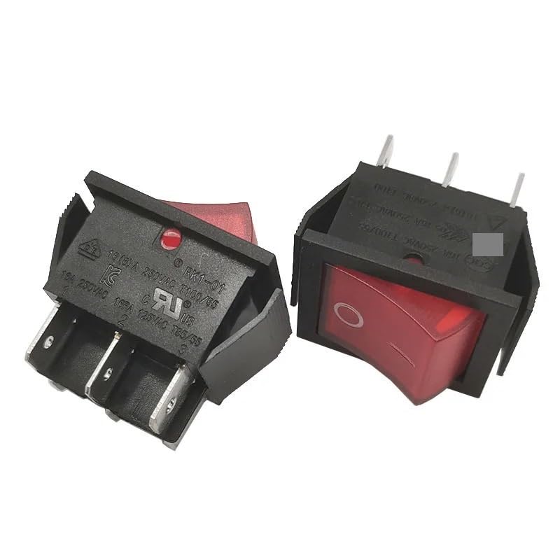 Interrupteur RK1-01 16A 250V 6 broches 2 vitesses pour appareil 30.5