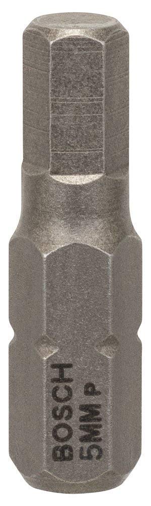 Bosch Professional Bit Extra-Hart für Innensechskant-Schrauben (HEX5, Länge: 25 mm, 3 Stück), 2607001726