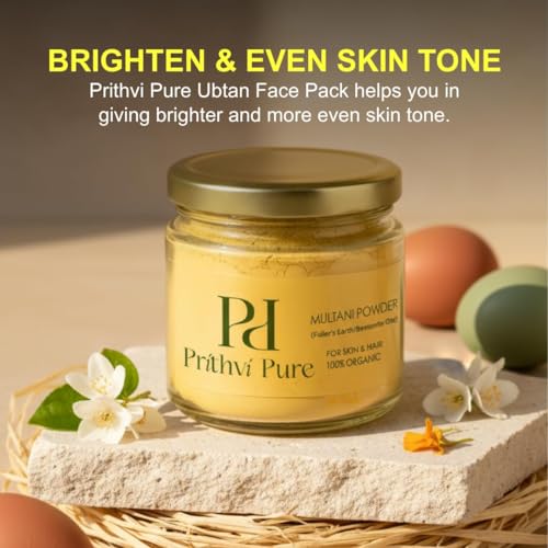 Image of Ubtan Face Pack Powder 300g | Ayurvedic Herbal Ubtan for Glowing Skin & Tan Reduction | Controls Excess Oil | Sandalwood, Turmeric & Multani Mitti | Natural Face & Body Pack