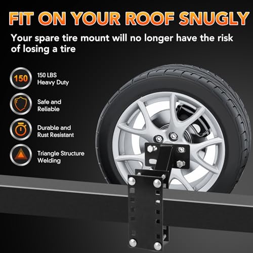 image for VOISEN Spare Tire Carrier,Boat Trailer Spare Tire Mount, Spare Tire Mo