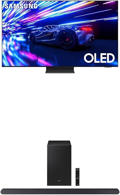 55-Inch Class OLED 4K S95D Series HDR Pro Smart TV w/Dolby Atmos, (QN55S95D, 2024 Model) w S700D 3.1ch Soundbar w/Wireless Dolby Atmos Audio, HW-S700D/ZA (Newest Model)