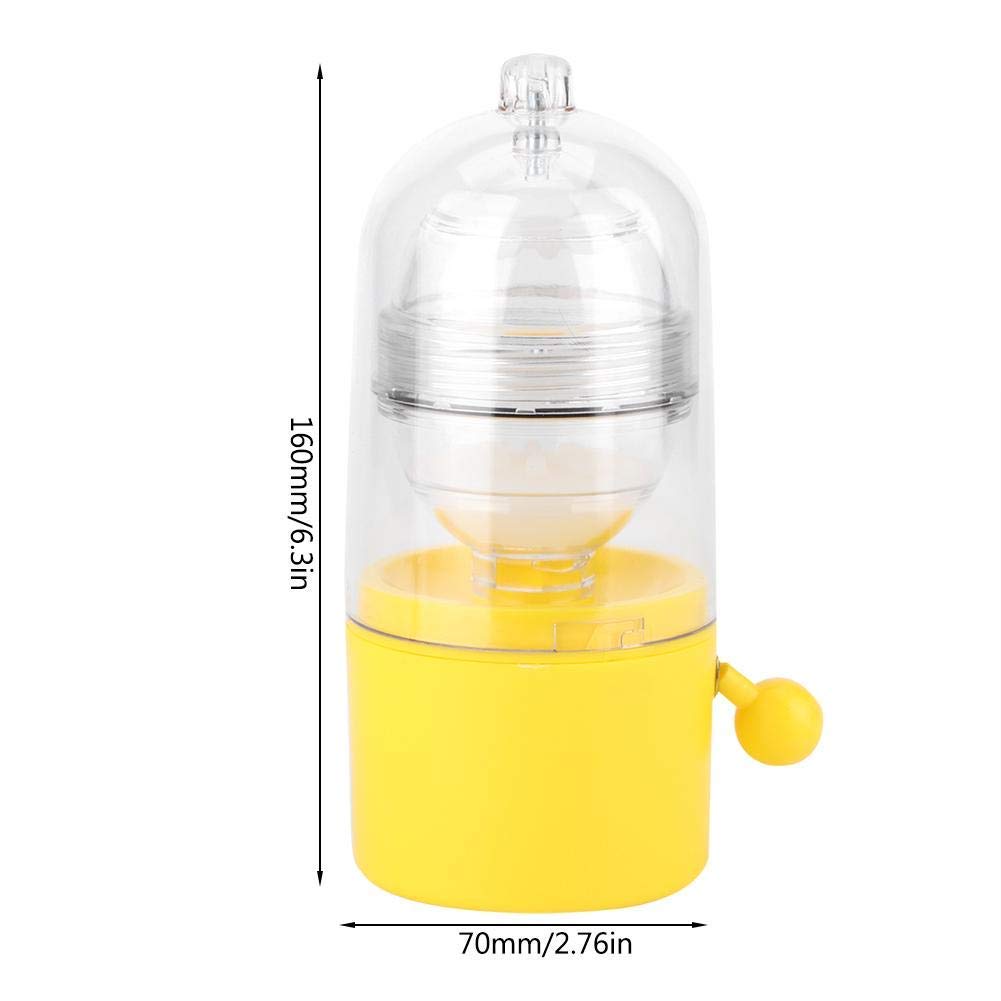 SHREESAMP Egg Scrambler Shaker, Golden Maker Whisk Hand Powered Eggs Yolk White Mixer Kitchen Gadgets Shaker Spinner Cooking Utensil Pudding White Mixer Home Kitchen Gadgets 1