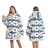 【Multifonctionnalité 】La sweat plaid peut remplacer la couverture ou le plaid pour regarder la télévision. La couverture à capuche surdimensionnée est suffisamment grande pour que vous puissiez rentrer vos bras et vos jambes dans le sherpa doux et moelleux pour vous couvrir complètement.