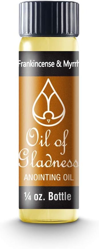 Oil of Gladness Frankincense and Myrrh Anointing Oil - Oil for Daily Prayer, Ceremonies, and Blessings 1/4 oz Bottle
