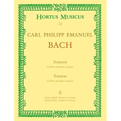 BACH C.P.E. - Sonatas 2&ordm; en La menor y Re Mayor para Flauta y BC
