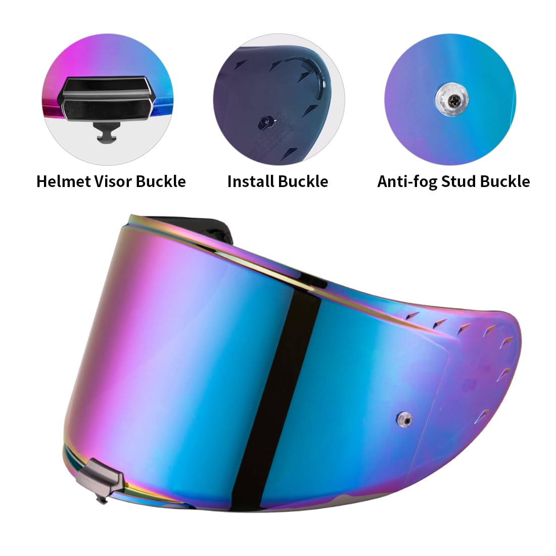 Motorrad Helmvisier FF906 Ersatz - UV-Schutz Klar & Schwarz