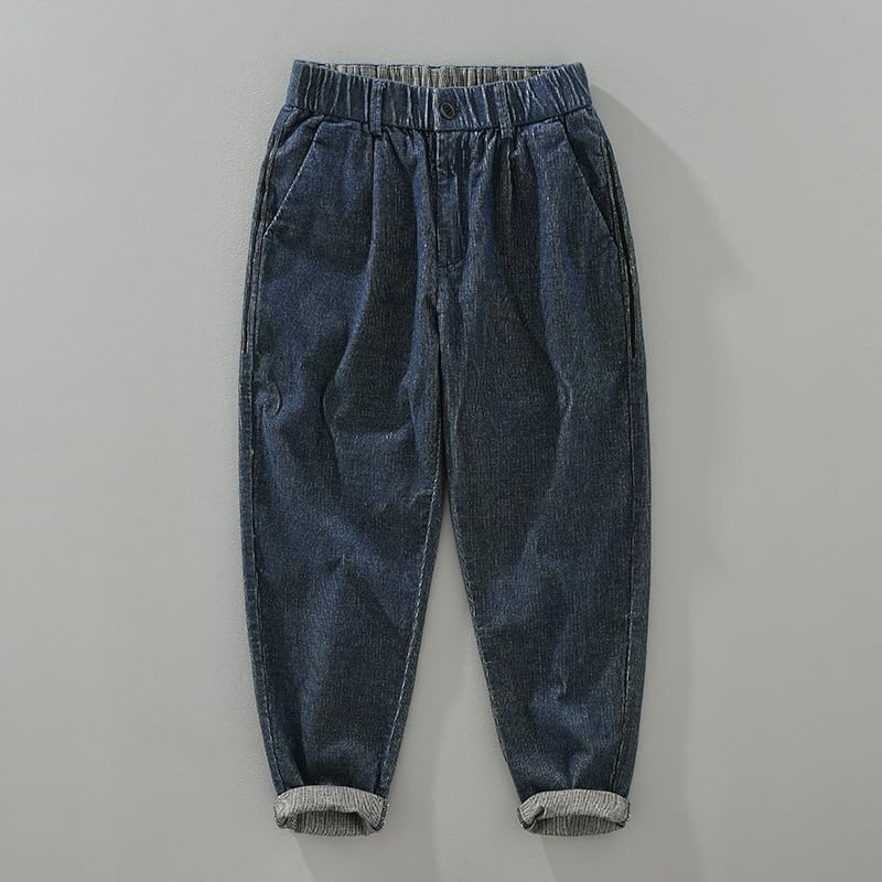Pantalons pour hommes automne hiver décontractés droits amples - 2
