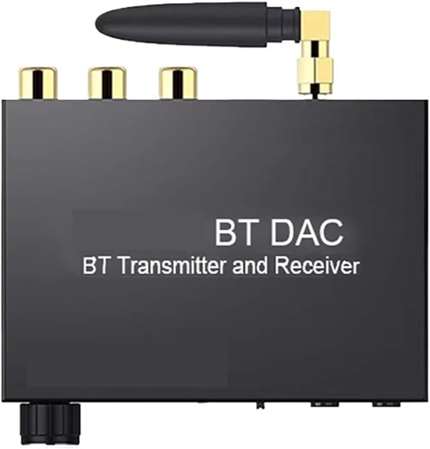 192k Compatible V5.3 DAC Digital Coaxial Toslink to Analog RCA 3.5mm Audio Converter Adapter for TV PC