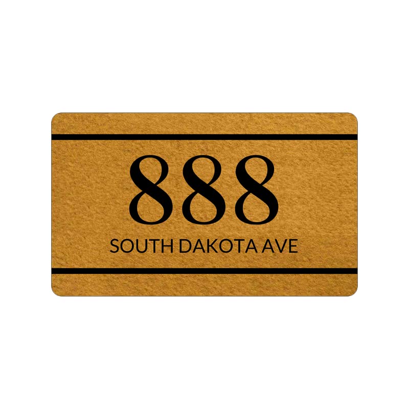 Door Mats - Custom Home Address Doormat - Custom Personalized Durable Welcome Mat - Low Profile Floor Mat Customized Front Doormat Indoor Outdoor Non Slip Rugs for Entryway, Patio, High Traffic Areas