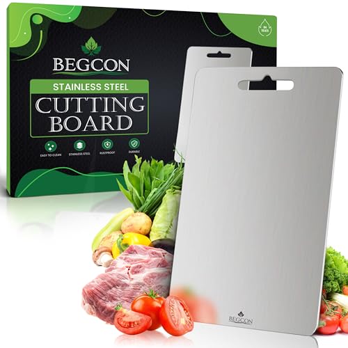 Tabla de cortar rectangular de acero inoxidable 39x29 cm