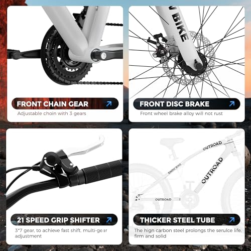 Incbruce 26 Inch Fat Tire Mountain Bike