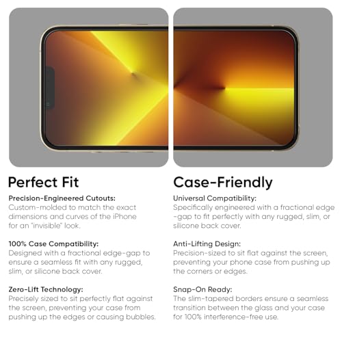 Image of POPIO Xtreme Series Pack of 2 Military-Grade Gorilla Tempered Glass for iPhone 13 Pro Max / 14 Plus | 9H Hardness, Edge-to-Edge Coverage, Anti-Scratch