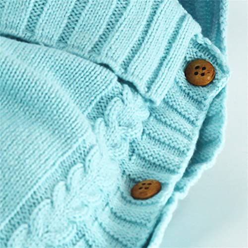 Image of XMWEALTHY Newborn Baby Wrap Swaddle Blanket Knit Wrap Blanket Bag Receiving Blankets Stroller Wrap for Baby Sky Blue 0-6 Month