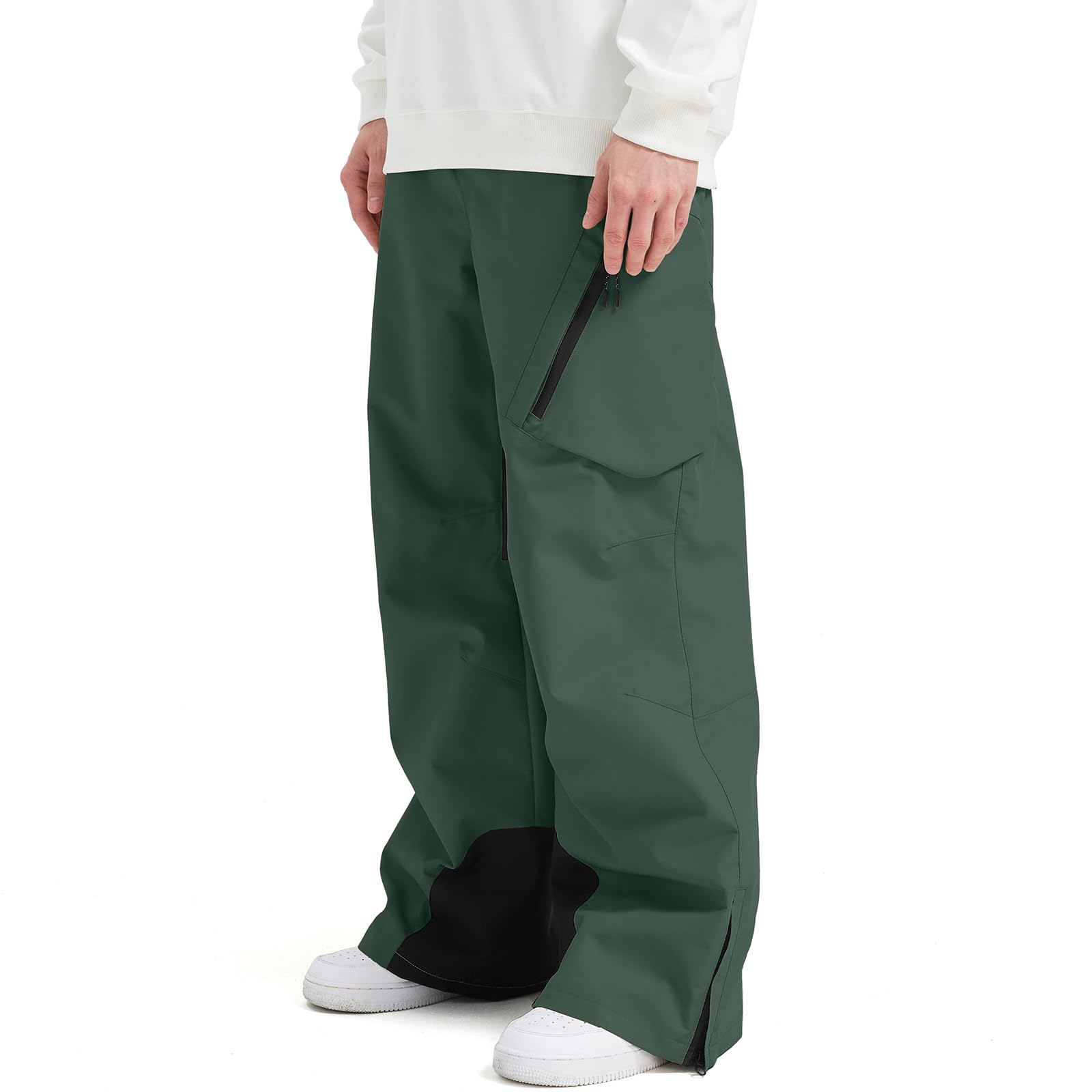 HOUZONIY Pantaloni da neve da uomo, invernali, impermeabili, per snowboard, da uomo, caldi, per attività all'aria aperta, da sci