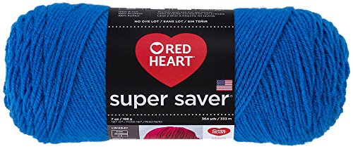 Red Heart E300.0886 Super Saver Yarn, Blue #TOP30