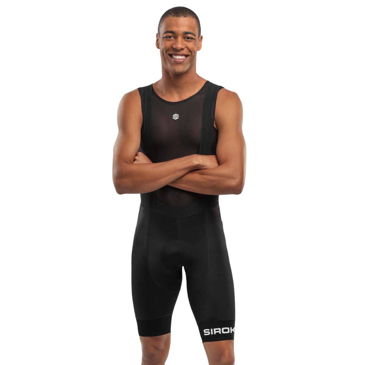 SIROKO Kurze BX Fahrrad-Trägerhose Herren Mehrbahnenschnitt Hohe Kompression Ultrafit Premium-Sitzpolster
